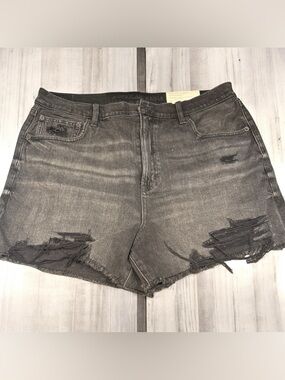 American Eagle Outfitters Distressed Black Jean Shorts